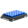 SAFE ® 2ml tubes, 2D bottom code, 1D & human readable side codes, pre-capped with blue caps, pre-racked, standard rack, 50 racks per case