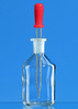 Dråpeflaske, soda-lime glass, clear, 100 ml, med dråpepipett