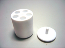 Adapter of PTFE
for 5 reaction vials 2.0 and 1.5 ml
or 5x 2ml steel tubes  (22.749.0008)
for MM 400 and MM 500 vario